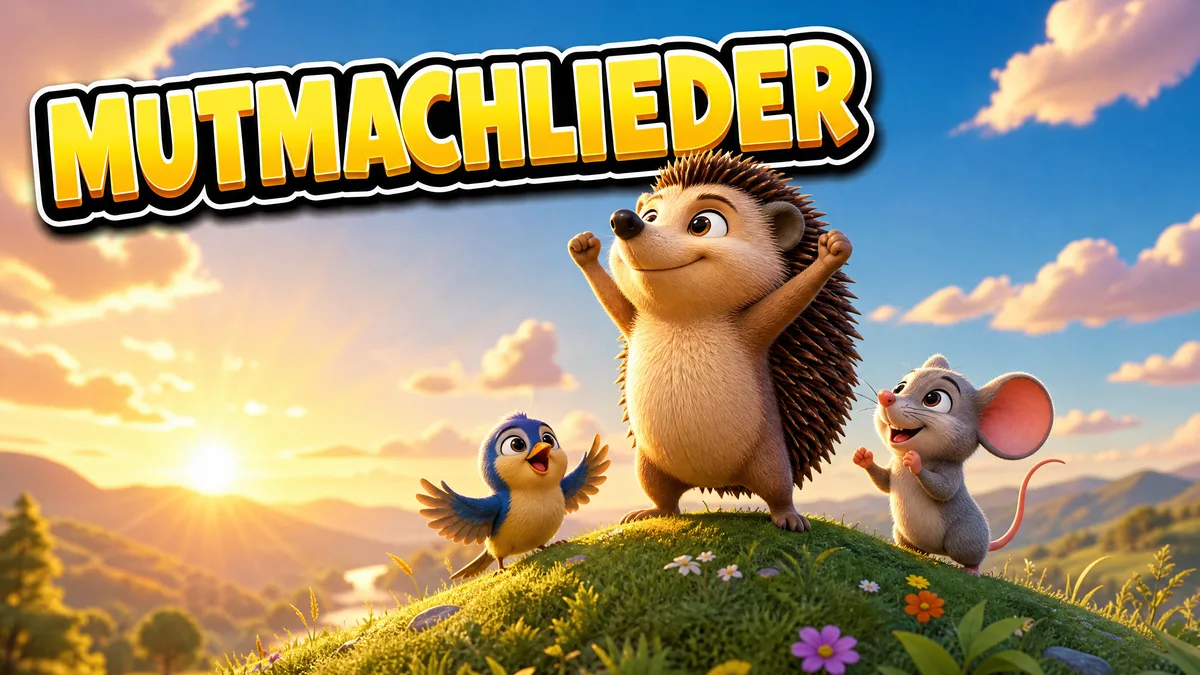 Kleiner Igel steht mutig auf einem Hügel im Morgenlicht